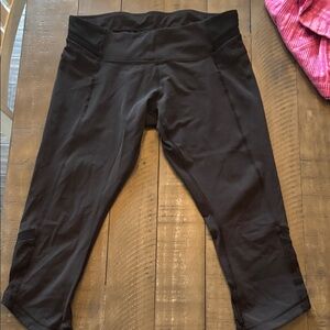 Black Lu Lu Athletic Capri Leggings